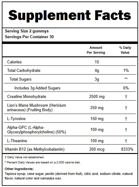 Final Round Nootropic + Creatine Brain Boosting Gummies
